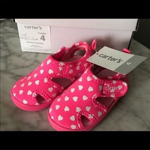 Carter's NEW in box pink and white water shoes size 4
